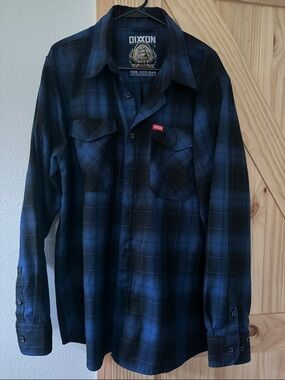 DIXXON Black and Blue Plaid Work Shirt